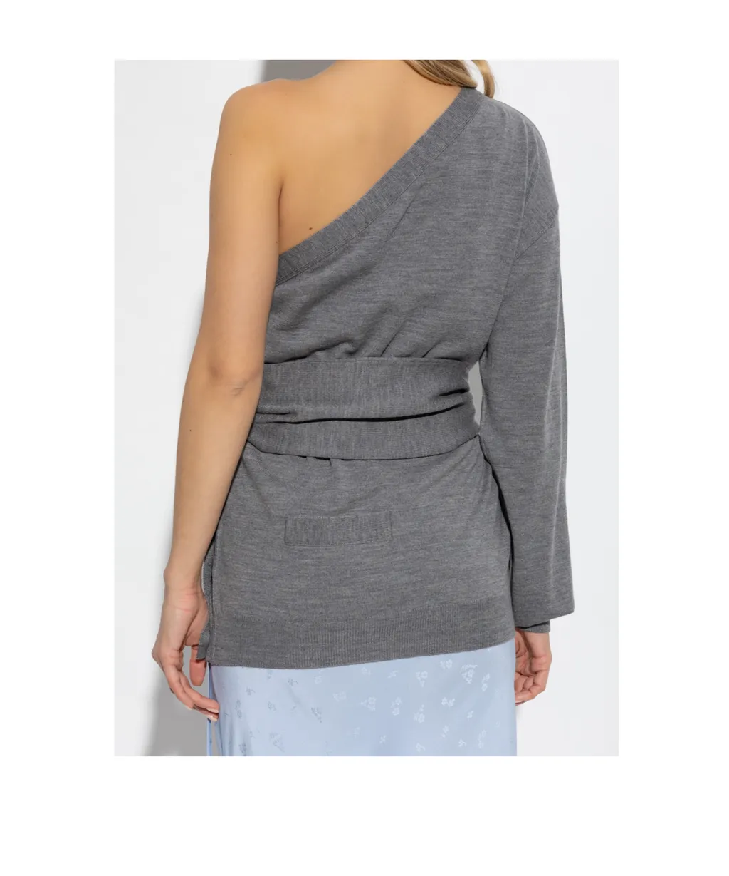 Single-Sleeved Knitted Top