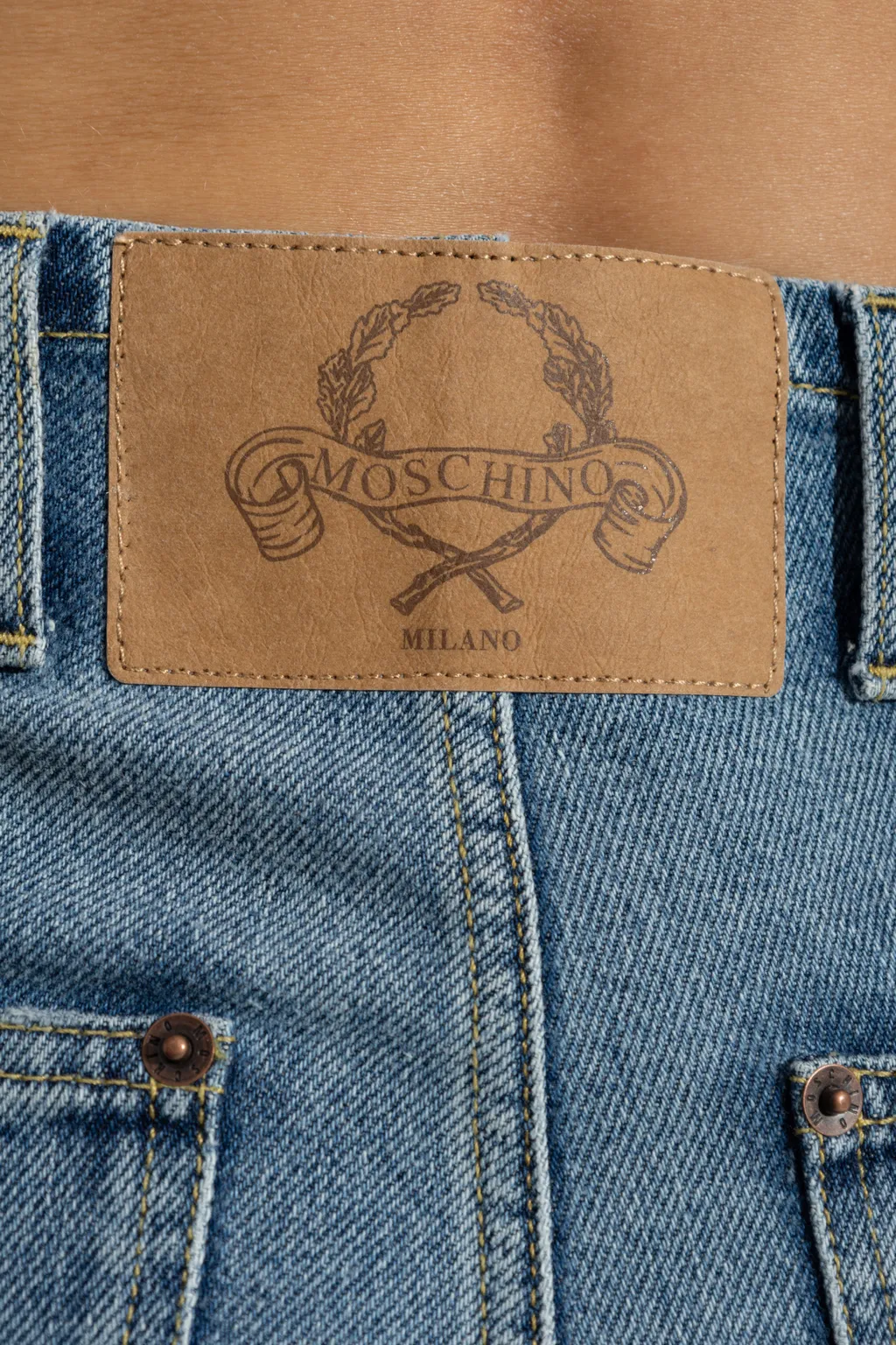 Logo Patch Cropped Jeans