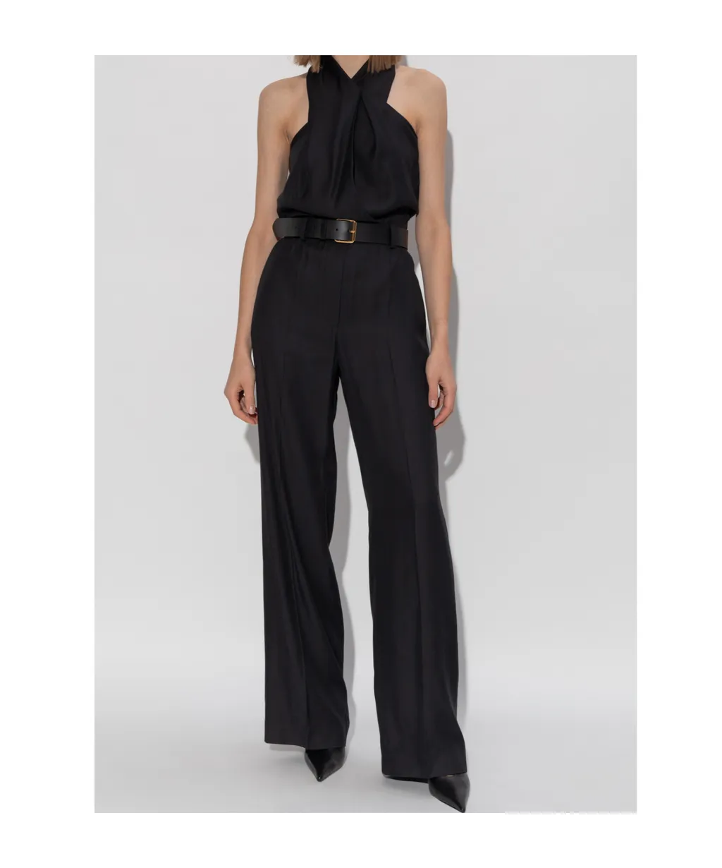 Halterneck Belted Jumpsuit