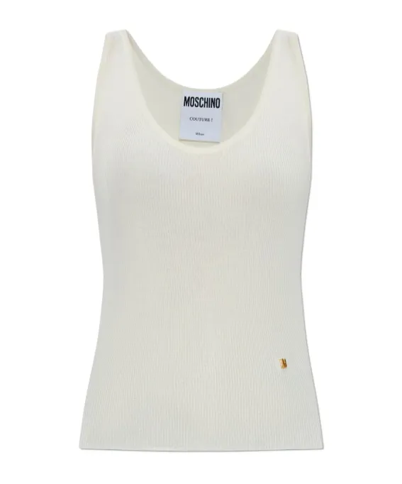 M Logo Plaque Ribbed Tank Top
