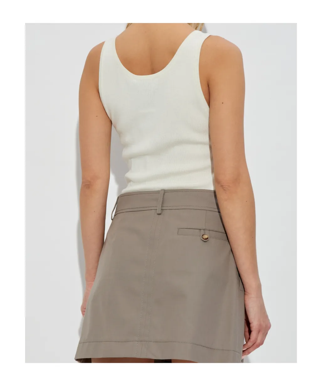 M Logo Plaque Ribbed Tank Top