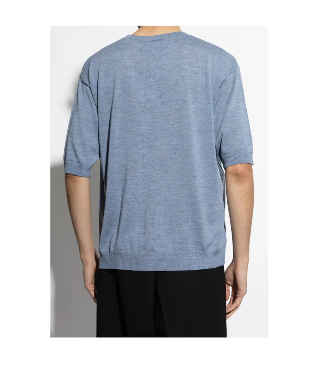 Fine-Knit Crewneck T-Shirt