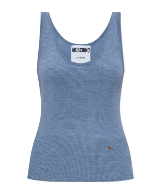 M Logo Plaque Ribbed Tank Top