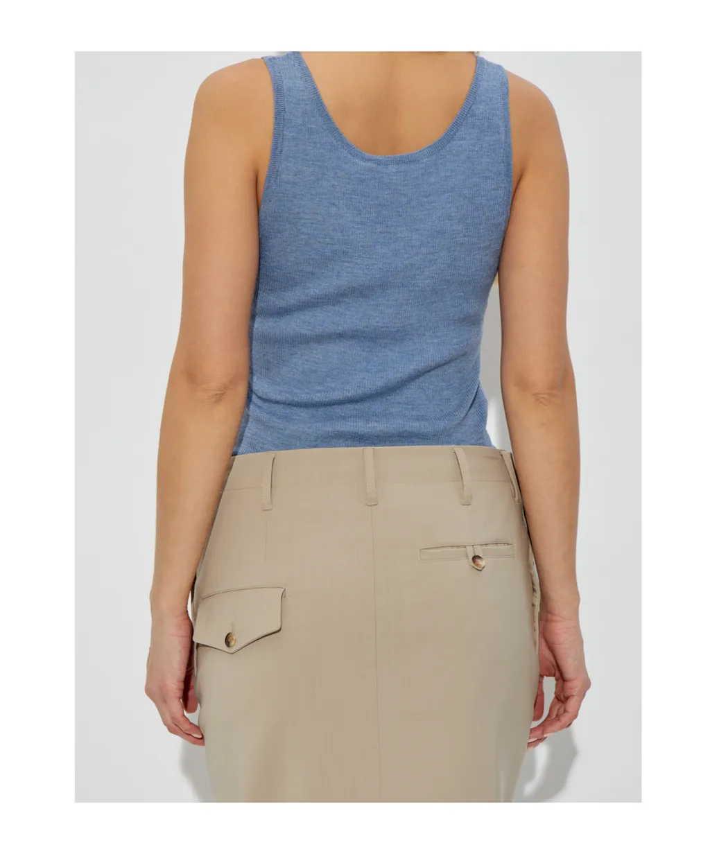 M Logo Plaque Ribbed Tank Top