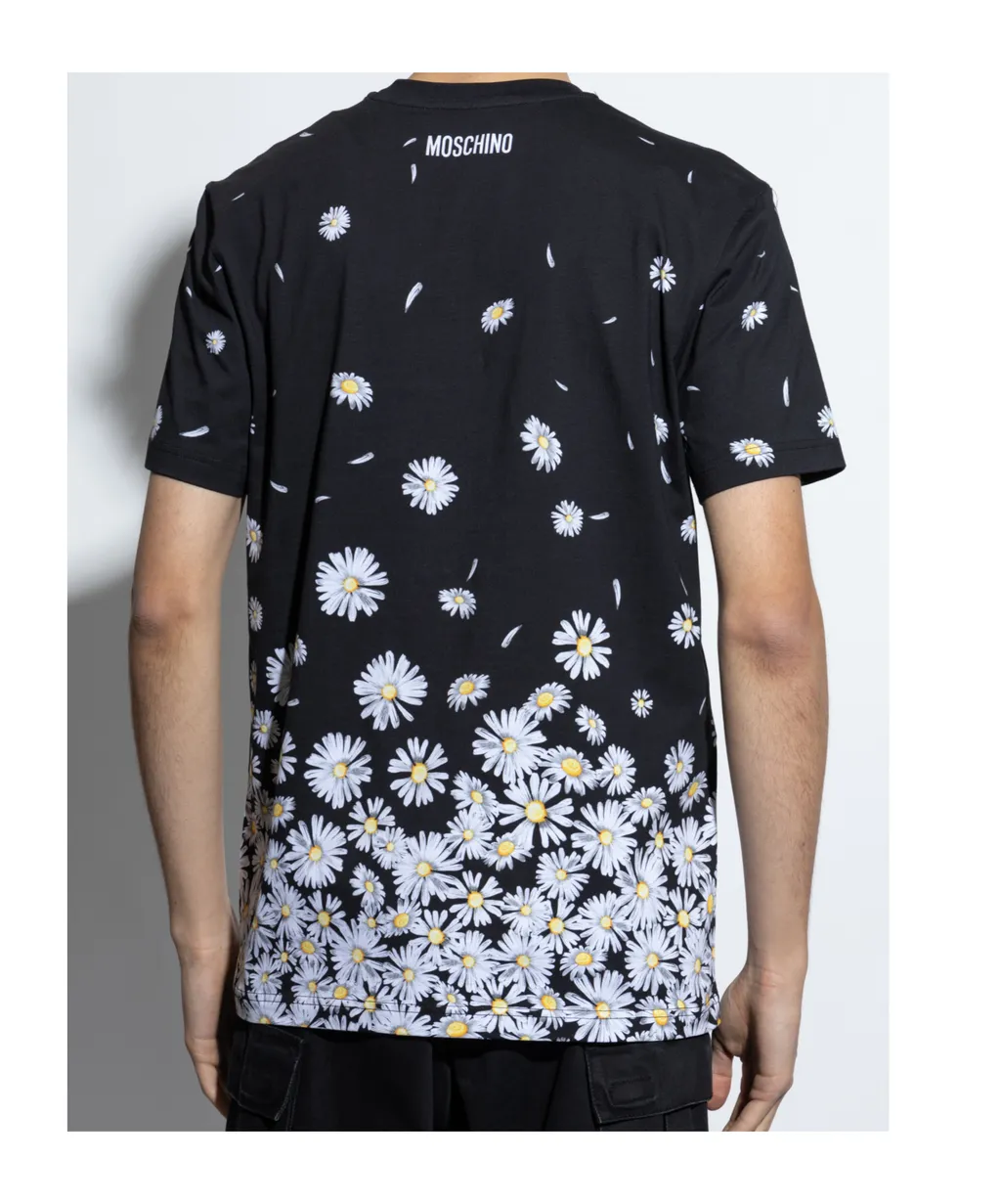 Flower Printed Crewneck T-Shirt
