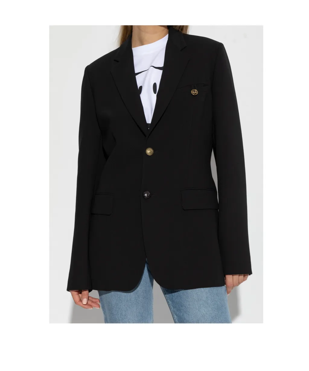 Single-Breasted Crepe Blazer