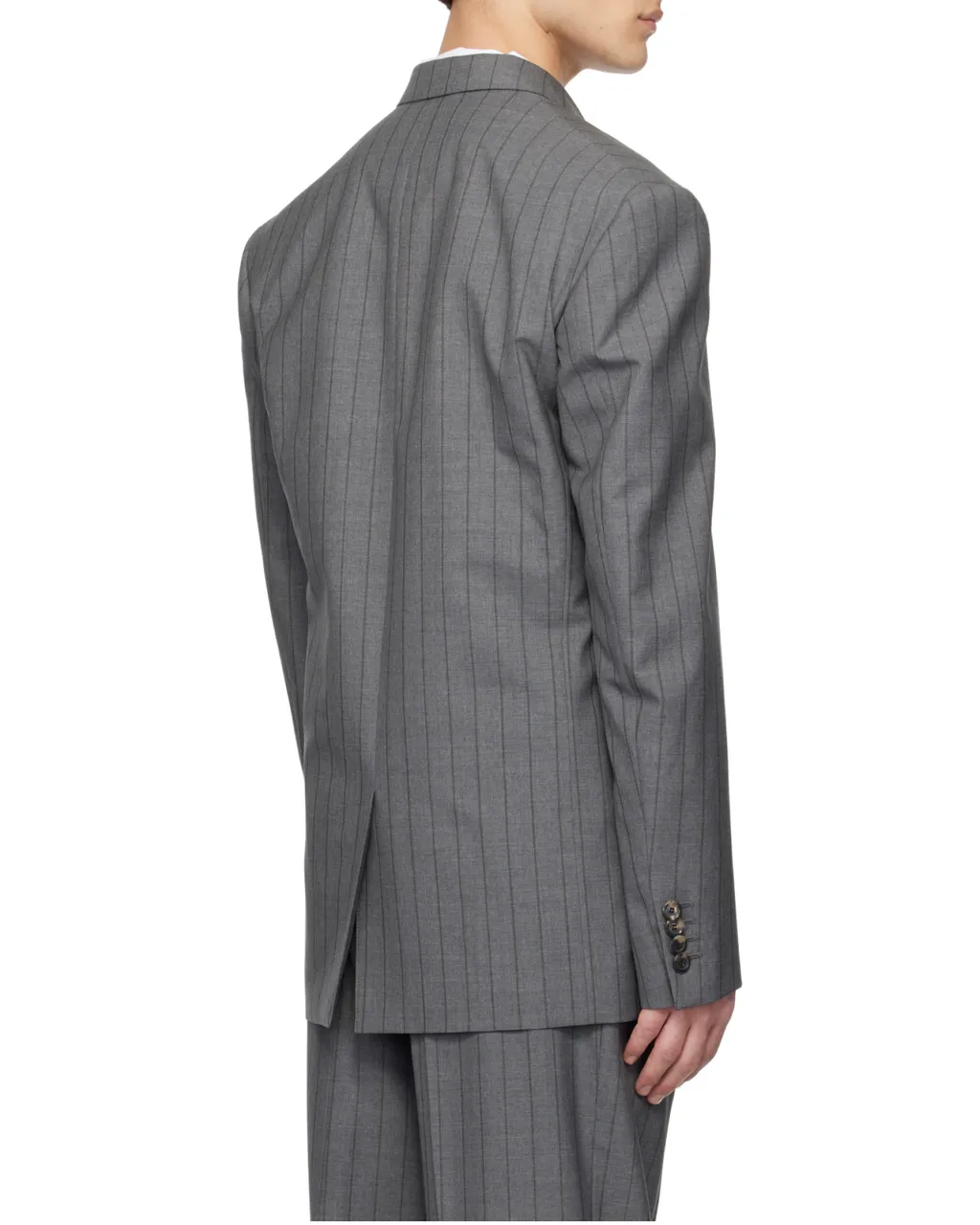 Single-Breasted Striped Blazer
