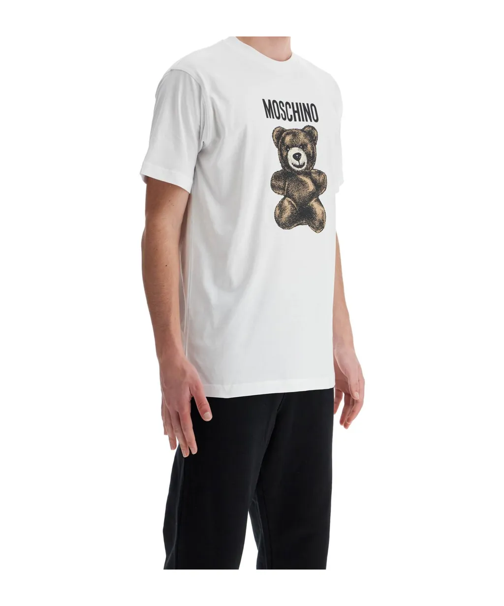Teddy Bear Printed Crewneck T-Shirt