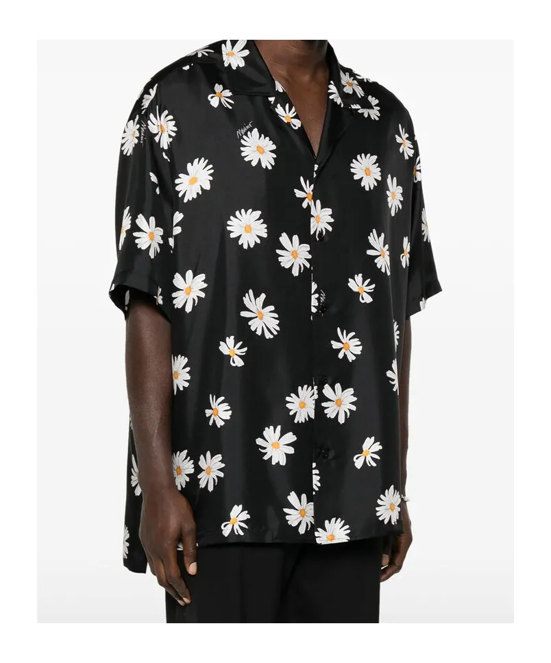 Short-Sleeved Floral-Printed Shirt
