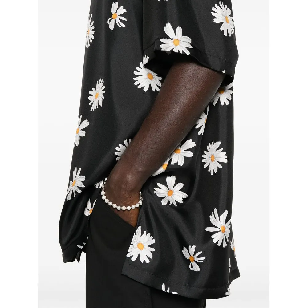 Short-Sleeved Floral-Printed Shirt