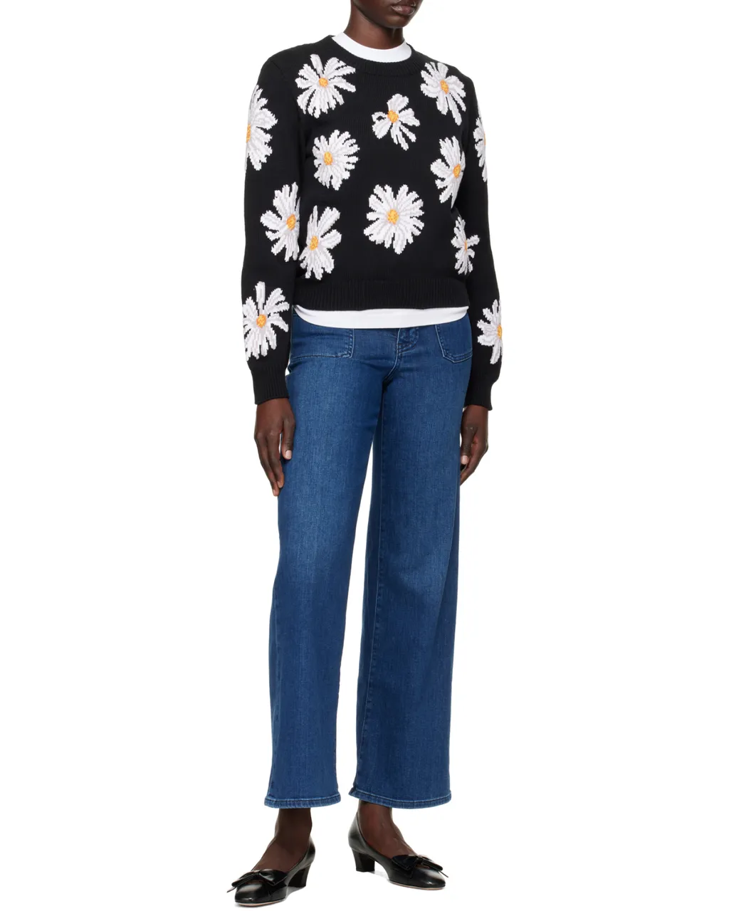 Floral Intarsia Crewneck Jumper