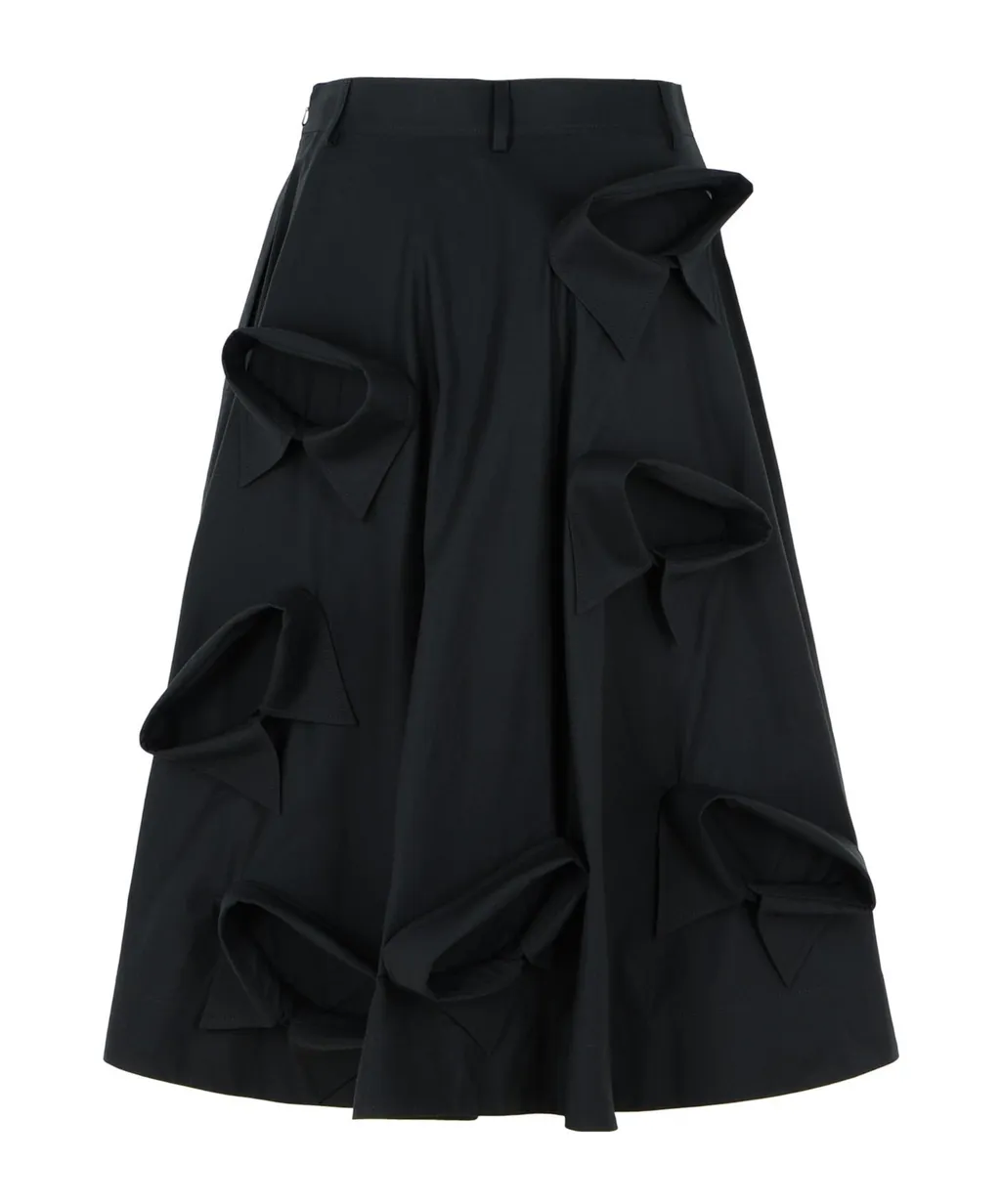 Collared Detailed Skirt