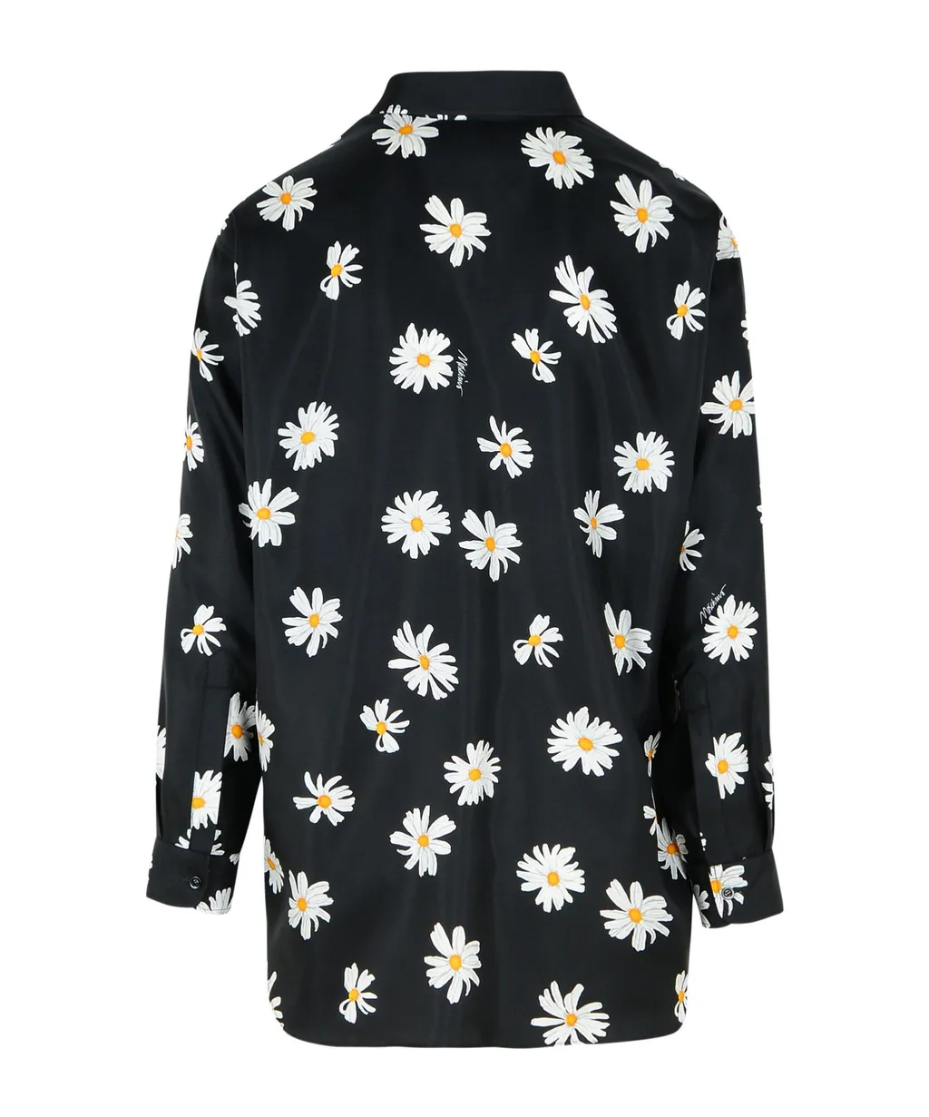Floral Printed Long-Sleeved Shirt