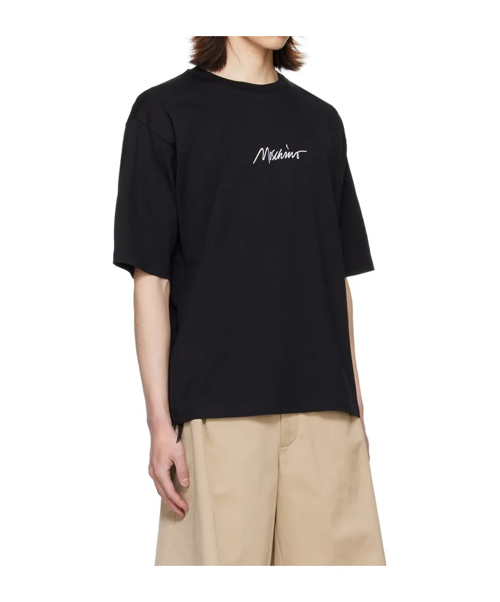 Round Collar Embroidered T-Shirt