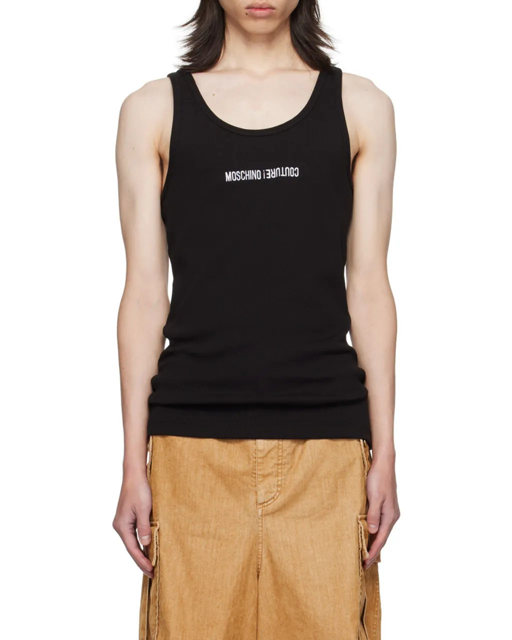 Logo Pattern Embroidered Vest