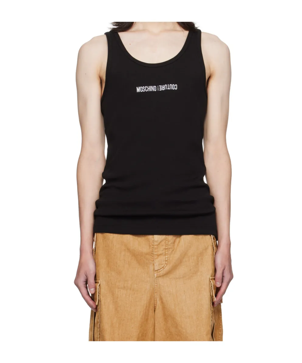 Logo Pattern Embroidered Vest