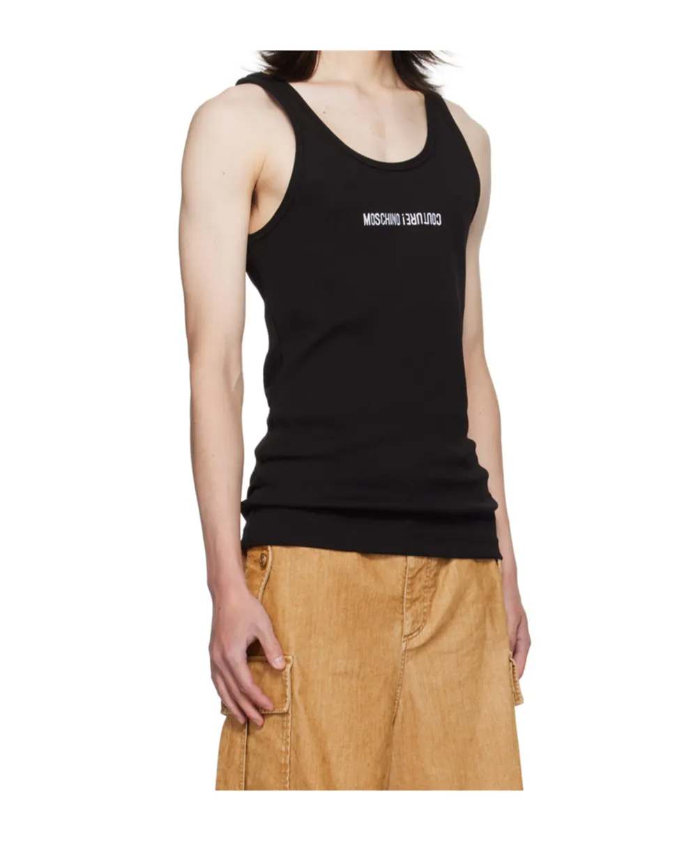 Logo Pattern Embroidered Vest