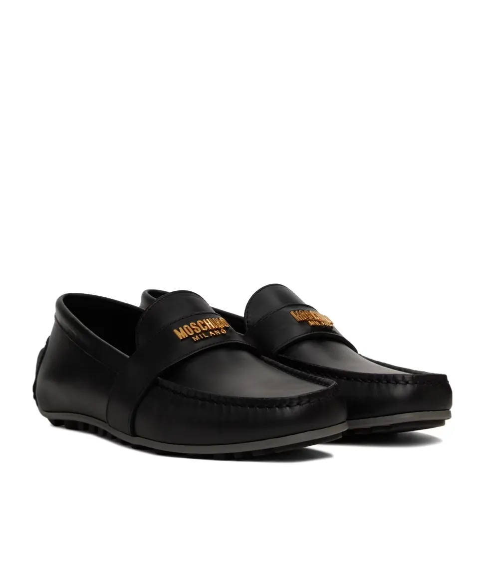 Metal Logo Loafers