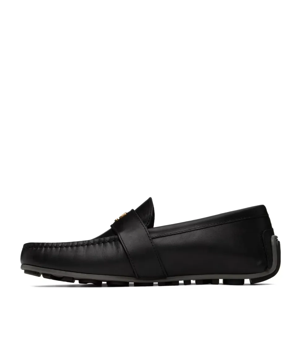 Metal Logo Loafers