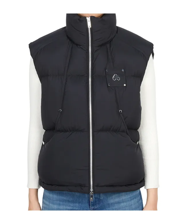 Wrap-Collar Puffer Vest