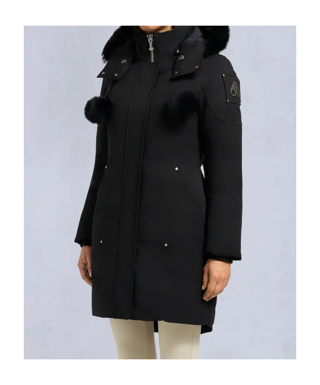 Fur Pompom Hooded Coat
