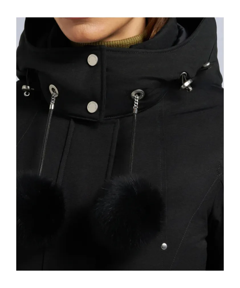 Fur Pompom Hooded Coat