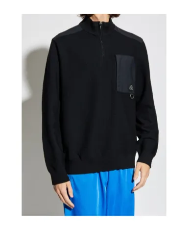 Half-Zip Panelled Sweater