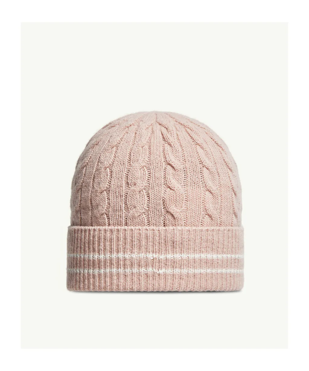 Stripe-Trimmed Wool Beanie