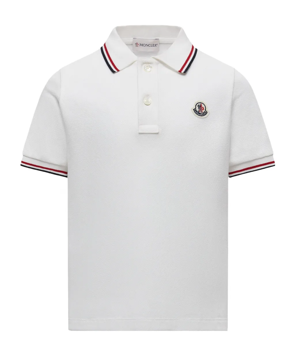 Cotton Piquet Polo Shirt With Tricolor Trim