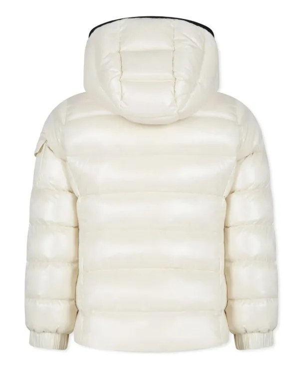 Logo Patch Hooded Down Jacket