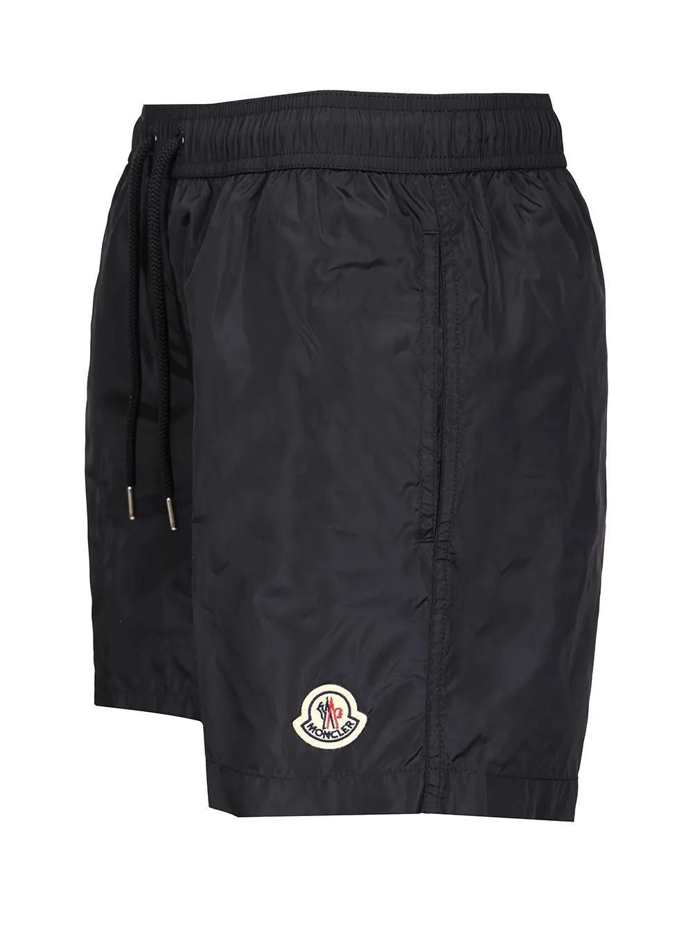 Logo Patch Detail Elastic Waist Swim Shorts