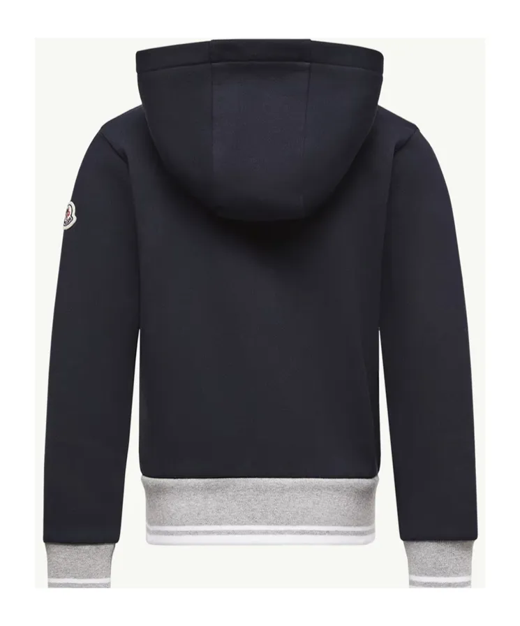 Stripe-Trimmed Cotton Zip-Up Hoodie