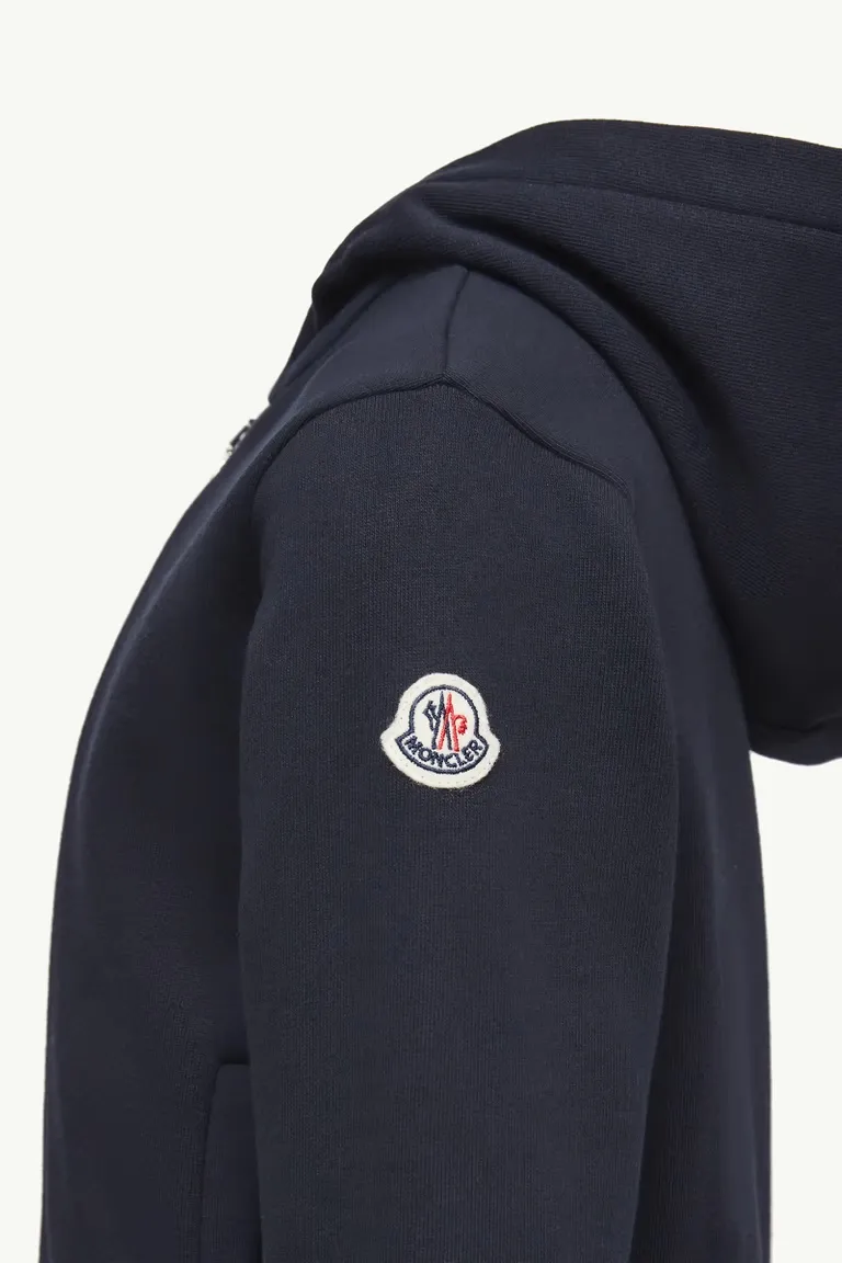 Stripe-Trimmed Cotton Zip-Up Hoodie