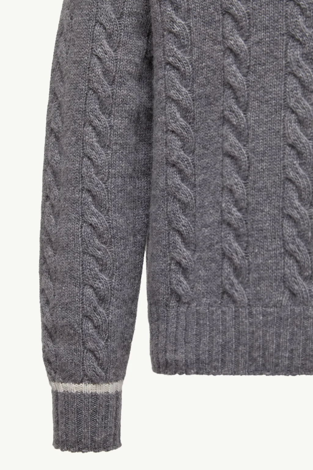 Stripe-Trimmed Wool Sweater
