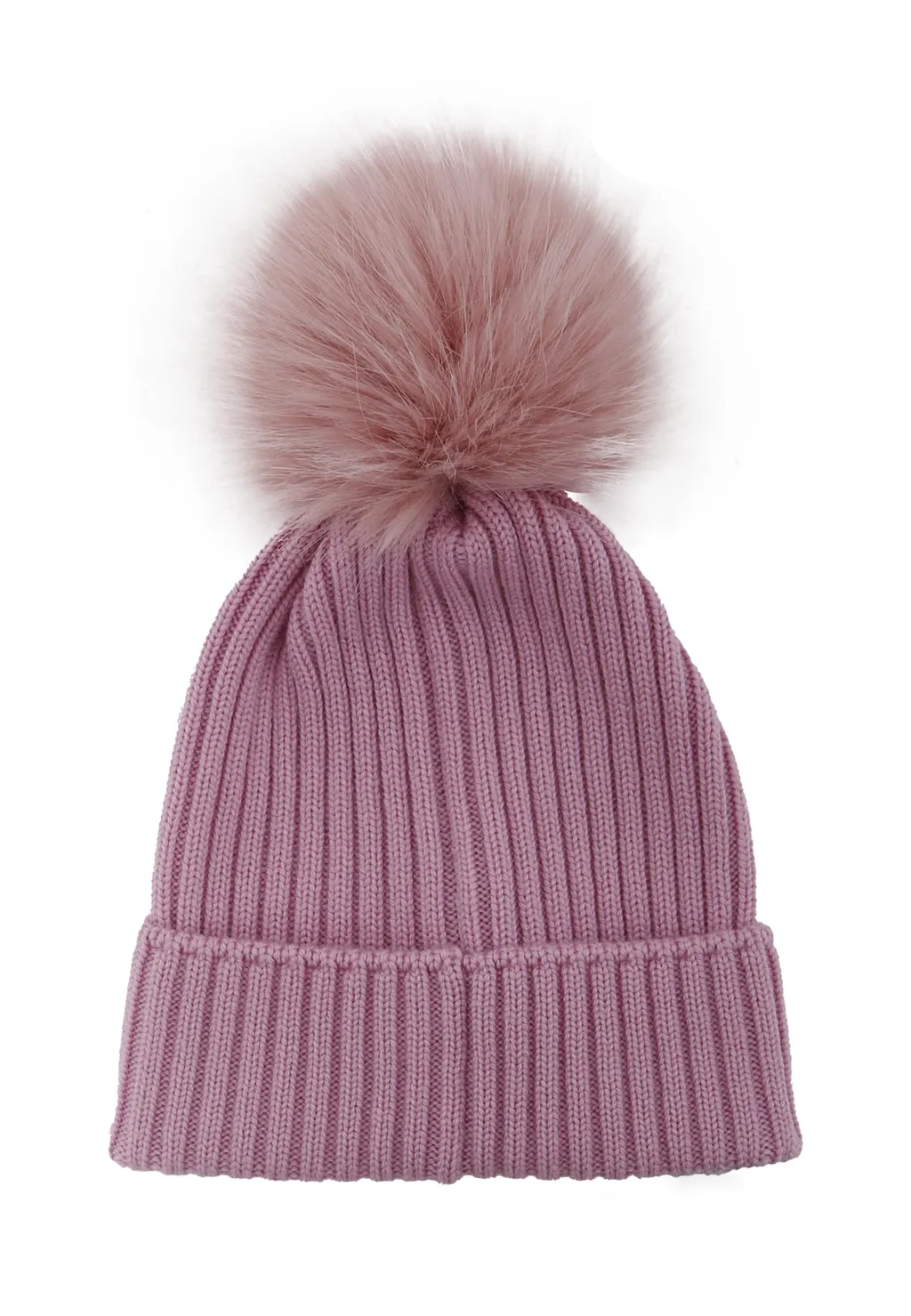 Faux Fur Pom Pom Beanie