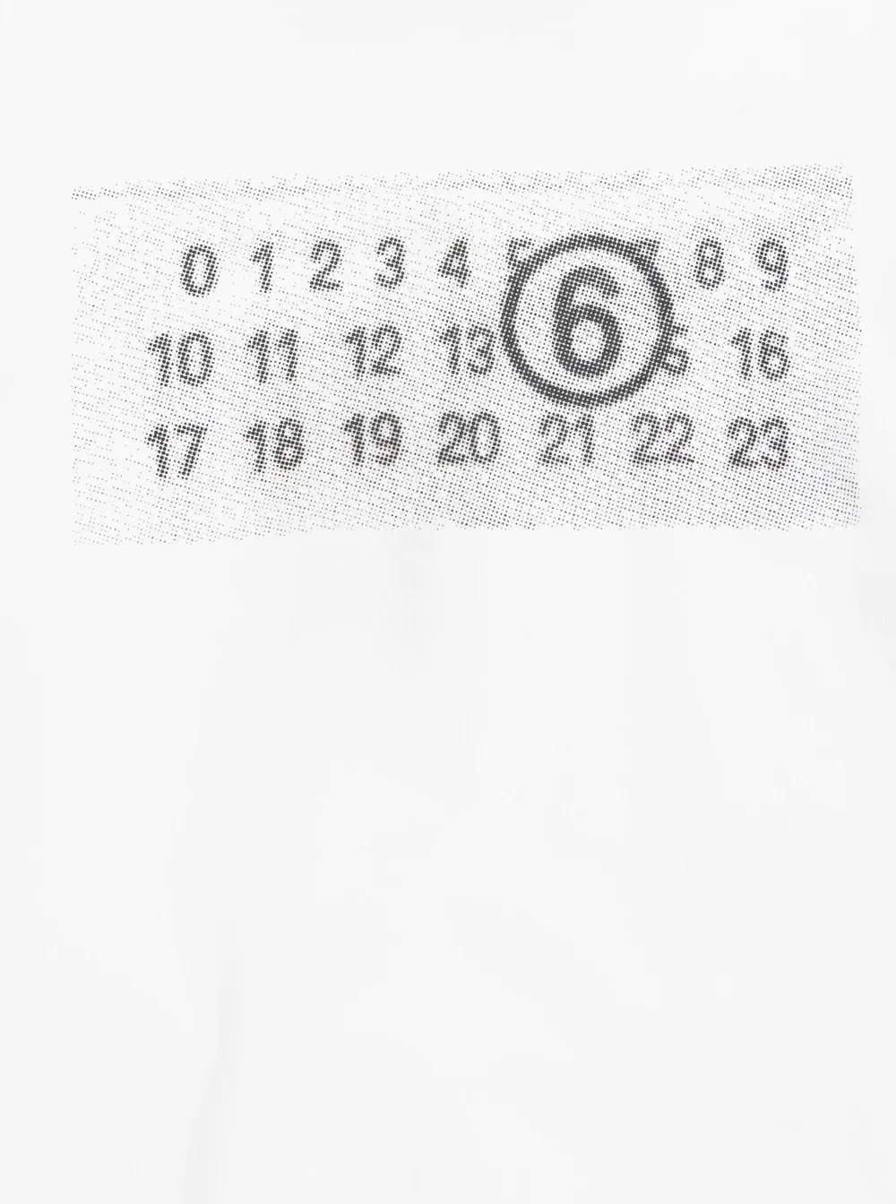 Numbers-Printed Crewneck Sweatshirt