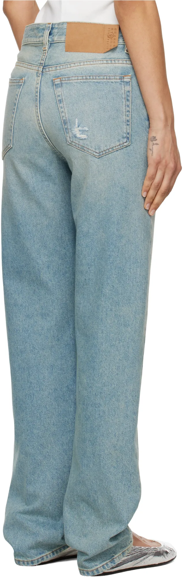 Distressed Taped Jeans