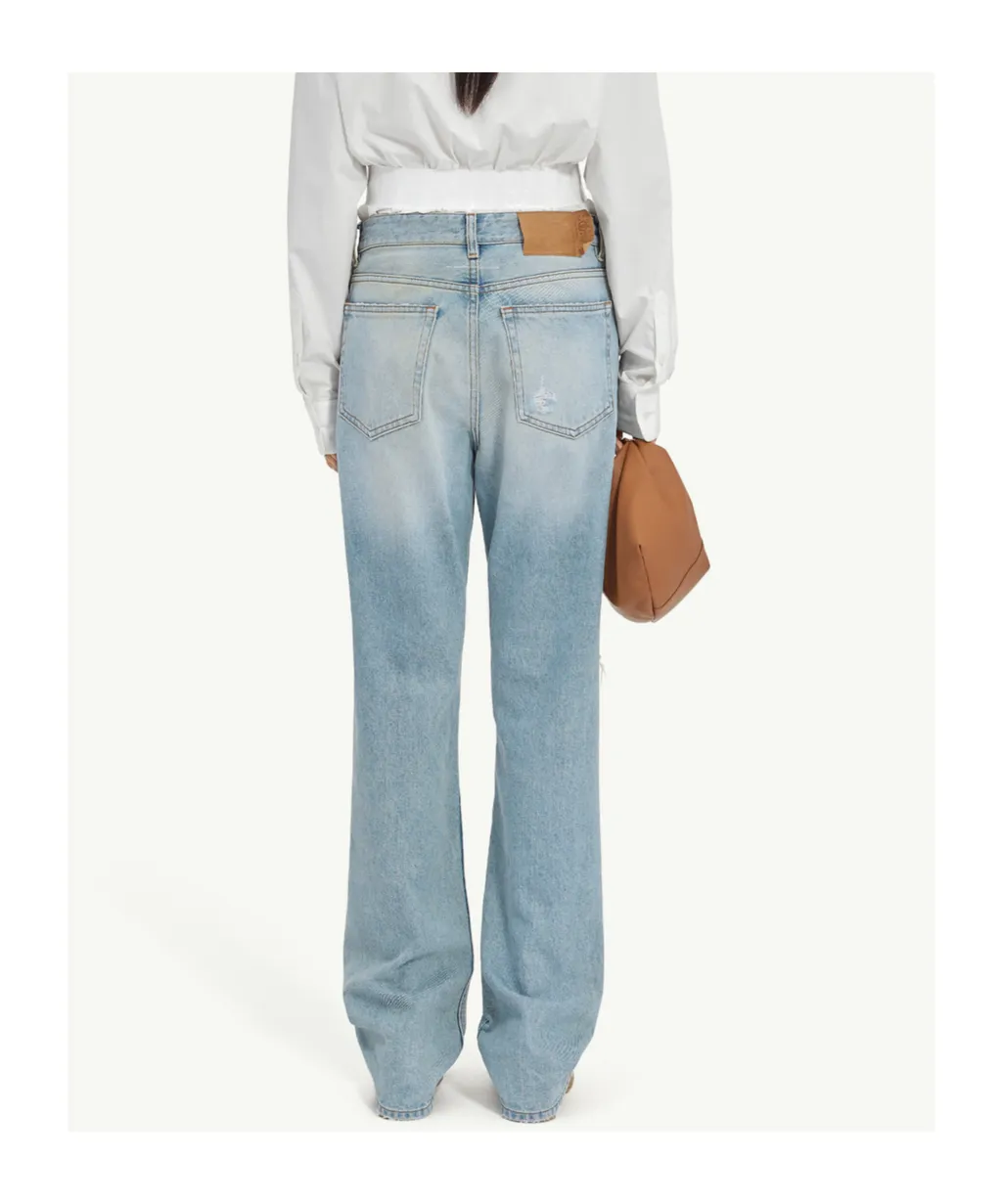 Distressed Taped Jeans