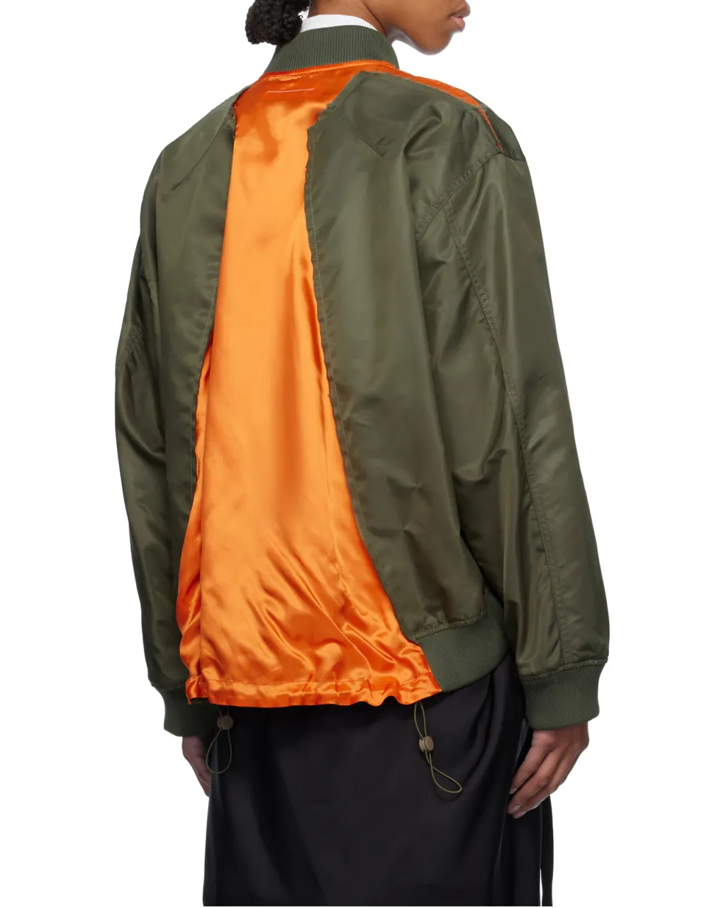 Drawstring Hem Zip-Up Jacket