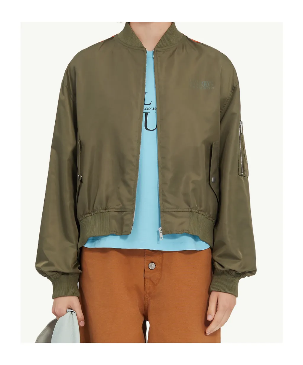 Drawstring Hem Zip-Up Jacket