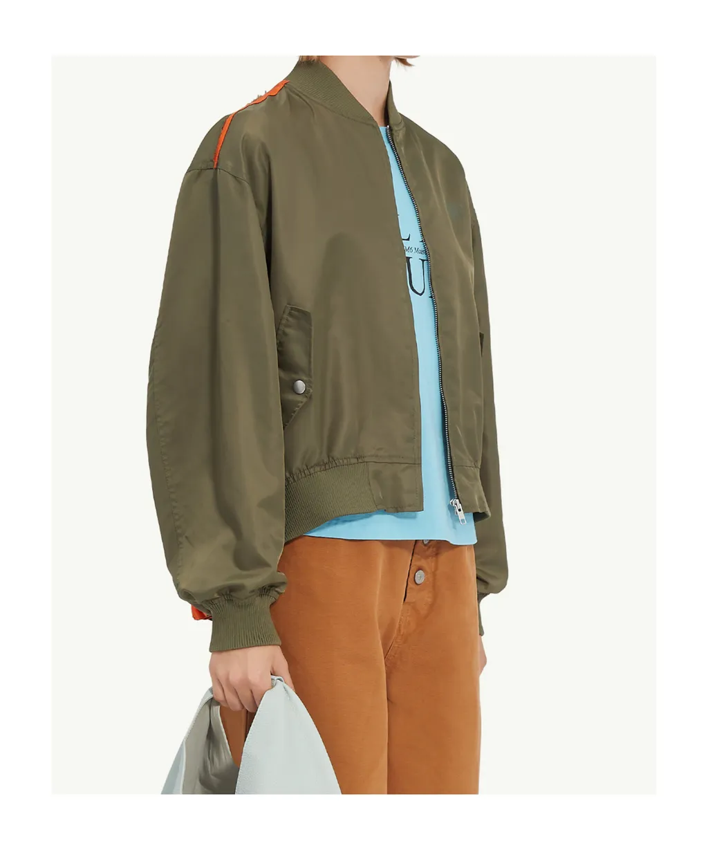 Drawstring Hem Zip-Up Jacket