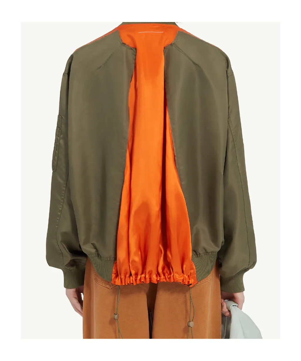 Drawstring Hem Zip-Up Jacket