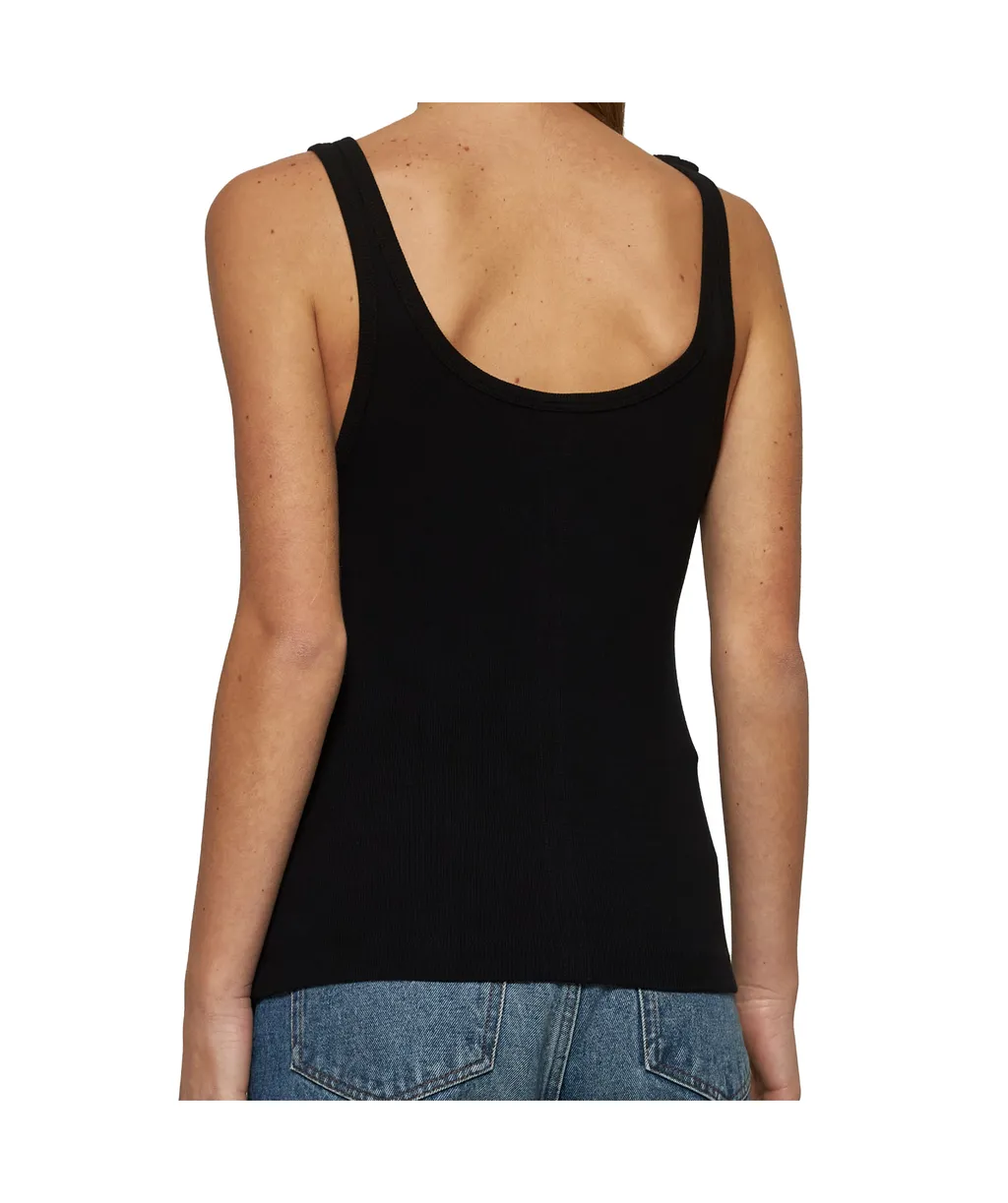 Strap-Detailed Open-Back Tank Top