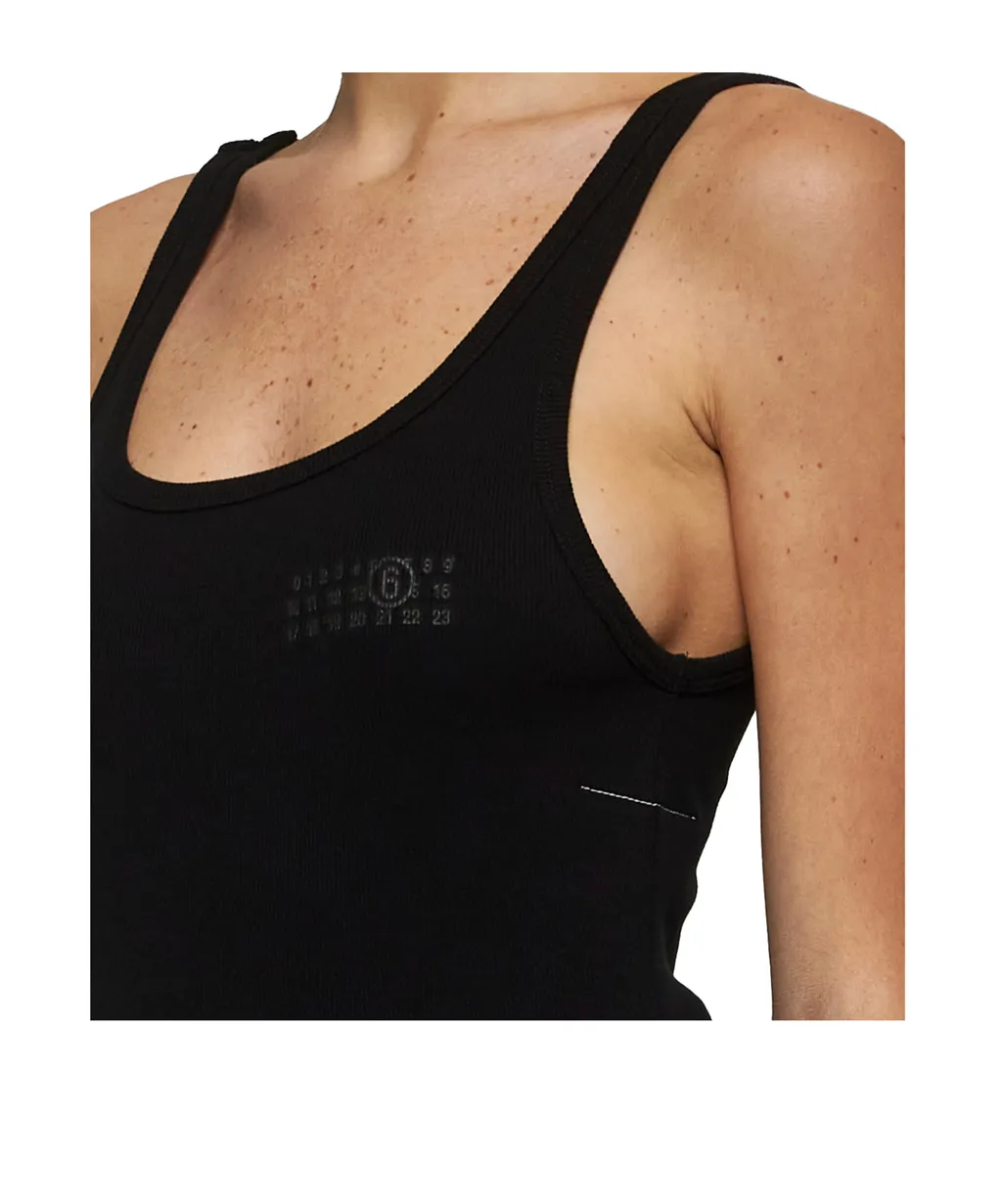 Strap-Detailed Open-Back Tank Top