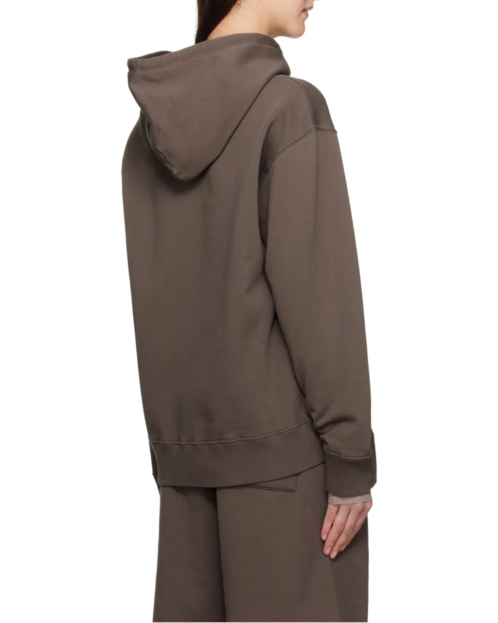 Numbers-Motif Drawstring Hoodie