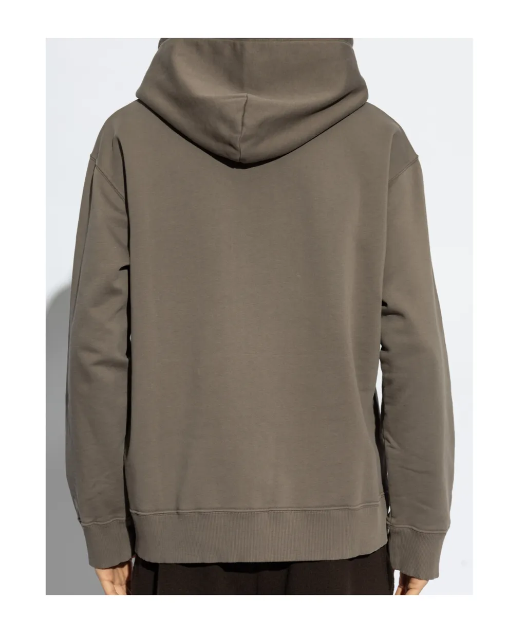 Numbers-Motif Drawstring Hoodie