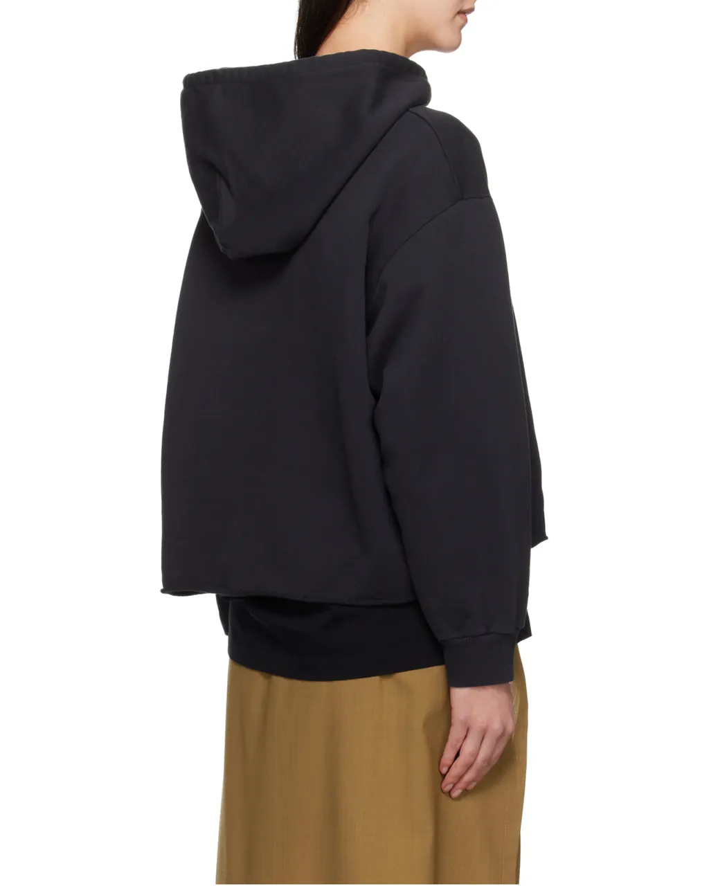 Numbers-Motif Drawstring Hoodie