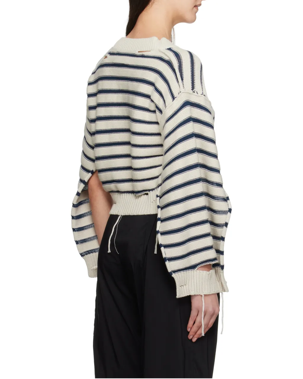 V-Neck Distressed Cardigan
