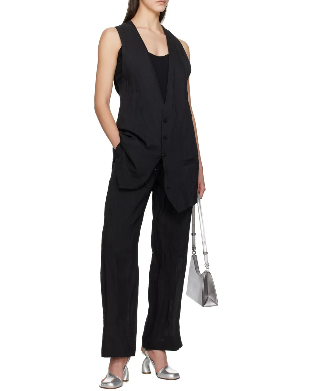 Single-Stitch Logo Flared Trousers