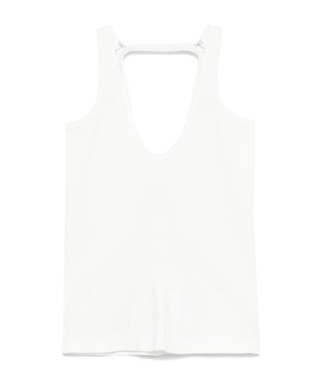Strap-Detailed Open-Back Tank Top